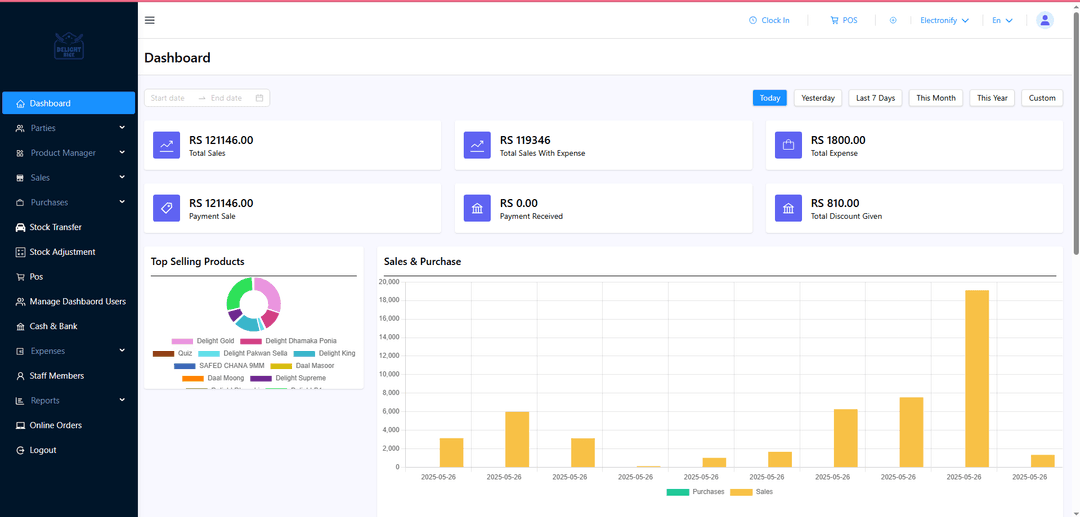 🛒 Point of Sale (POS) System – Dashboard & Mobile App